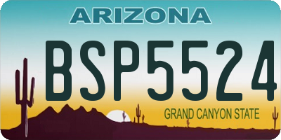 AZ license plate BSP5524