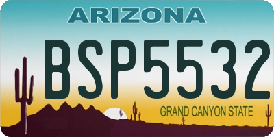 AZ license plate BSP5532