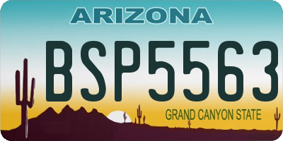 AZ license plate BSP5563