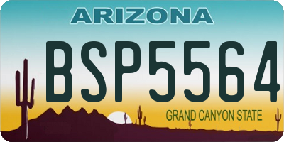AZ license plate BSP5564