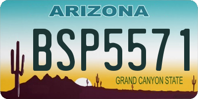 AZ license plate BSP5571