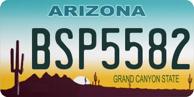 AZ license plate BSP5582