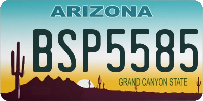AZ license plate BSP5585