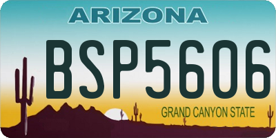 AZ license plate BSP5606
