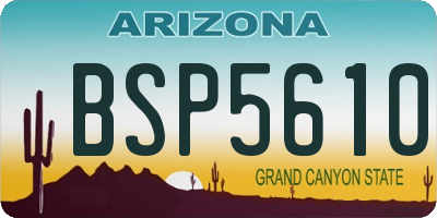 AZ license plate BSP5610