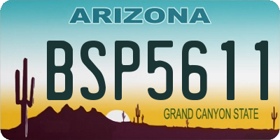 AZ license plate BSP5611