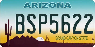 AZ license plate BSP5622