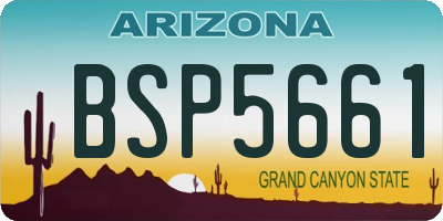 AZ license plate BSP5661