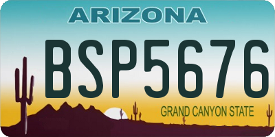 AZ license plate BSP5676