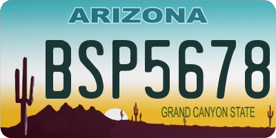 AZ license plate BSP5678