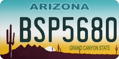 AZ license plate BSP5680