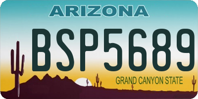 AZ license plate BSP5689