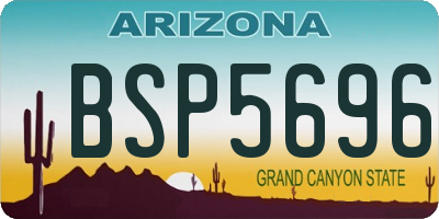 AZ license plate BSP5696