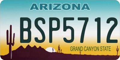 AZ license plate BSP5712