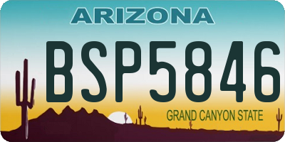 AZ license plate BSP5846