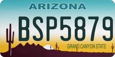 AZ license plate BSP5879