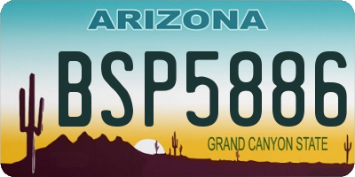 AZ license plate BSP5886