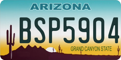 AZ license plate BSP5904