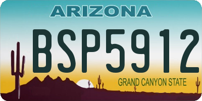 AZ license plate BSP5912