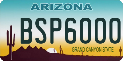 AZ license plate BSP6000