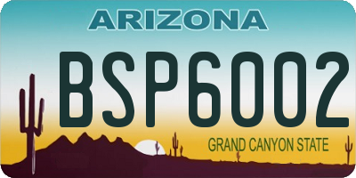 AZ license plate BSP6002