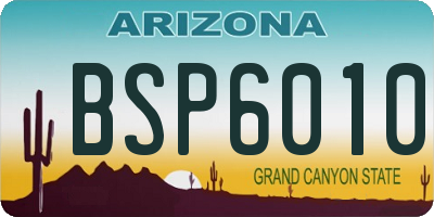 AZ license plate BSP6010