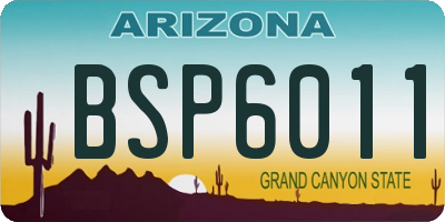 AZ license plate BSP6011