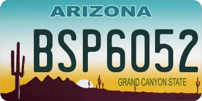 AZ license plate BSP6052