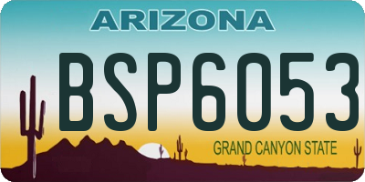AZ license plate BSP6053