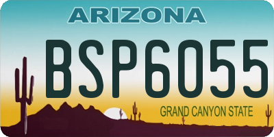 AZ license plate BSP6055