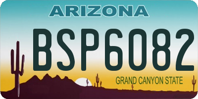 AZ license plate BSP6082