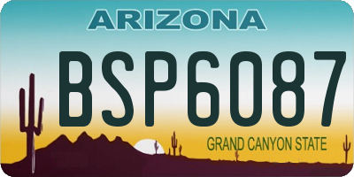 AZ license plate BSP6087