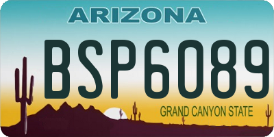 AZ license plate BSP6089