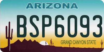 AZ license plate BSP6093