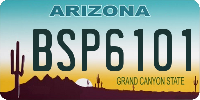 AZ license plate BSP6101