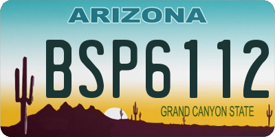AZ license plate BSP6112