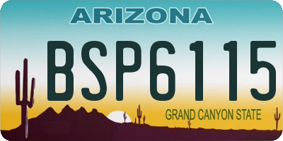 AZ license plate BSP6115