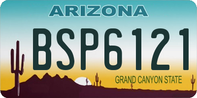 AZ license plate BSP6121