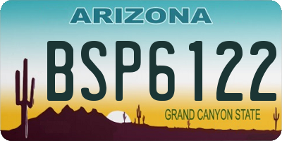 AZ license plate BSP6122