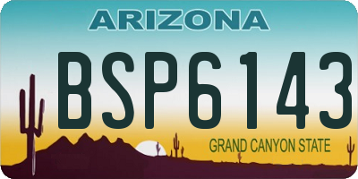 AZ license plate BSP6143