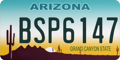 AZ license plate BSP6147