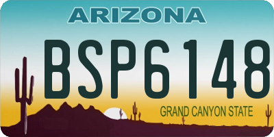 AZ license plate BSP6148