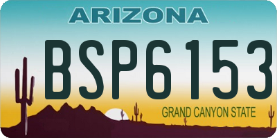 AZ license plate BSP6153