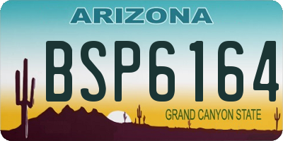 AZ license plate BSP6164