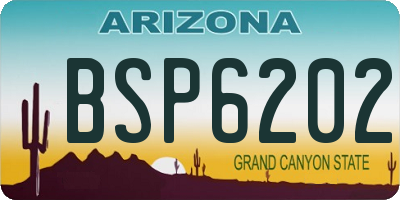 AZ license plate BSP6202