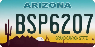 AZ license plate BSP6207