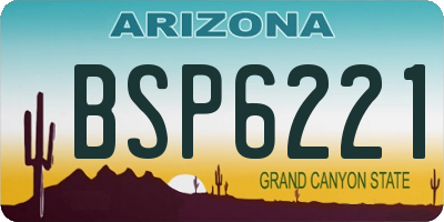AZ license plate BSP6221