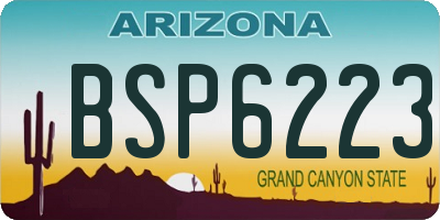 AZ license plate BSP6223