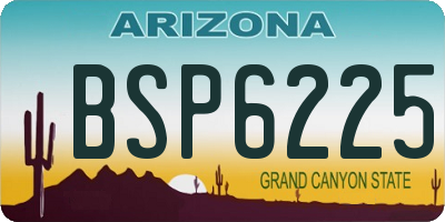 AZ license plate BSP6225