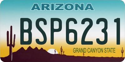 AZ license plate BSP6231